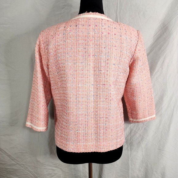Vtg 80s PATCHINGTON Size 8 Petite‎ Pink Boucle Tweed Easter Church Dinner Jacket - Picture 4 of 14